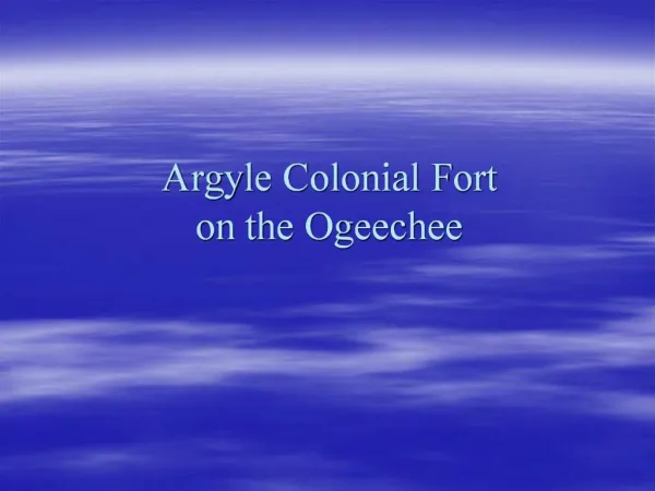 Argyle Colonial Fort on the Ogeechee