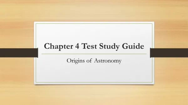 Chapter 4 Test Study Guide