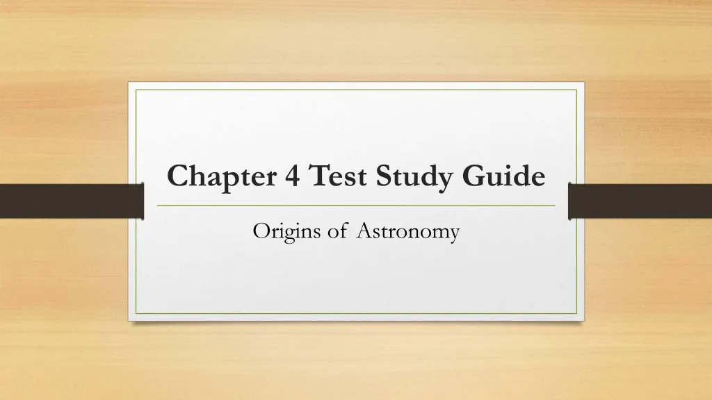 chapter 4 test study guide