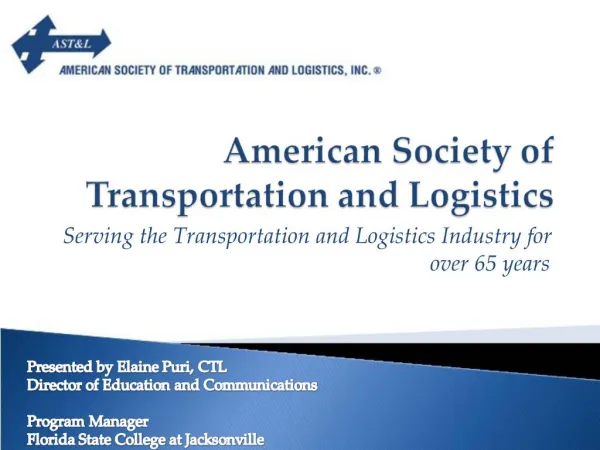 American Society of Transportation and Logistics