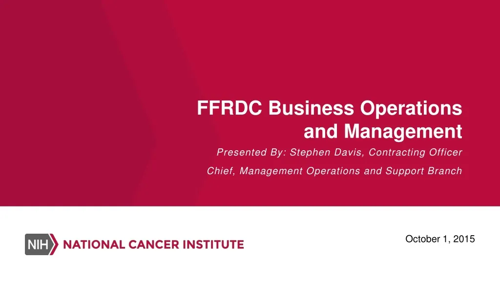 ffrdc business operations and management