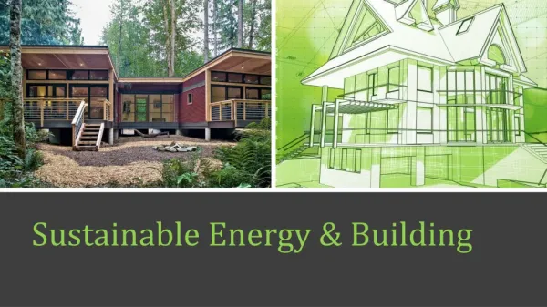 Sustainable Energy &amp; Building