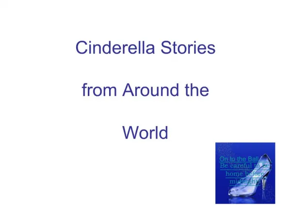 Cinderella Stories from Around the World