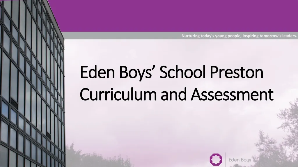 eden boys school preston curriculum and assessment