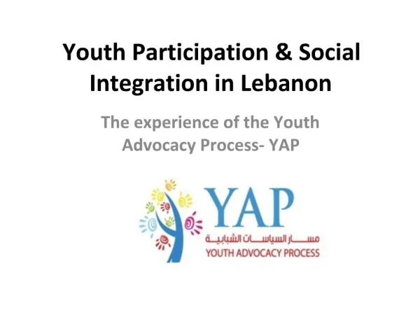 Youth Participation Social Integration in Lebanon