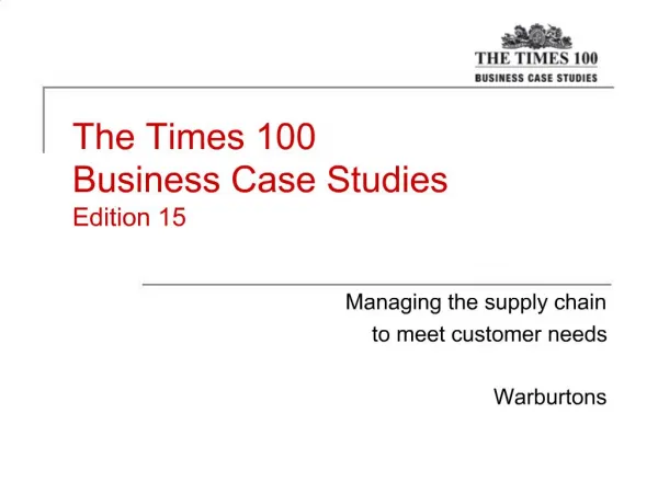 The Times 100 Business Case Studies Edition 15