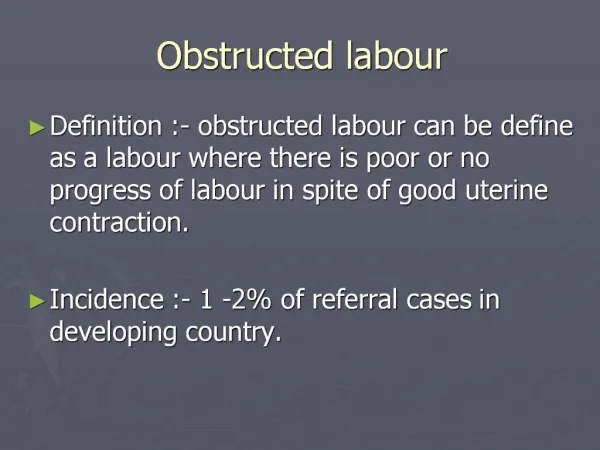 Obstructed labour