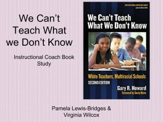 We Can t Teach What we Don t Know