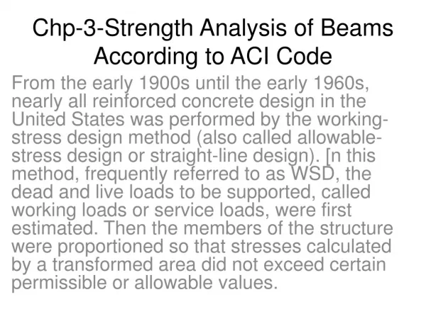 Chp-3-Strength Analysis of Beams According to ACI Code