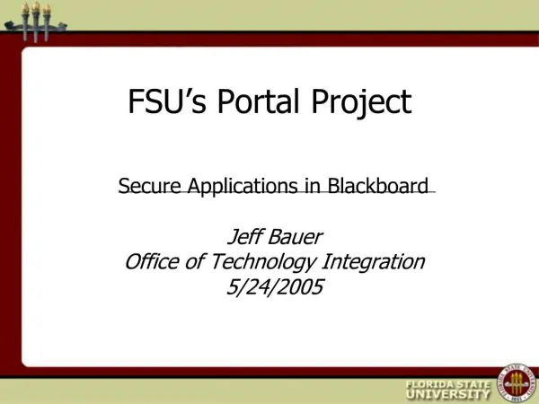 FSU s Portal Project