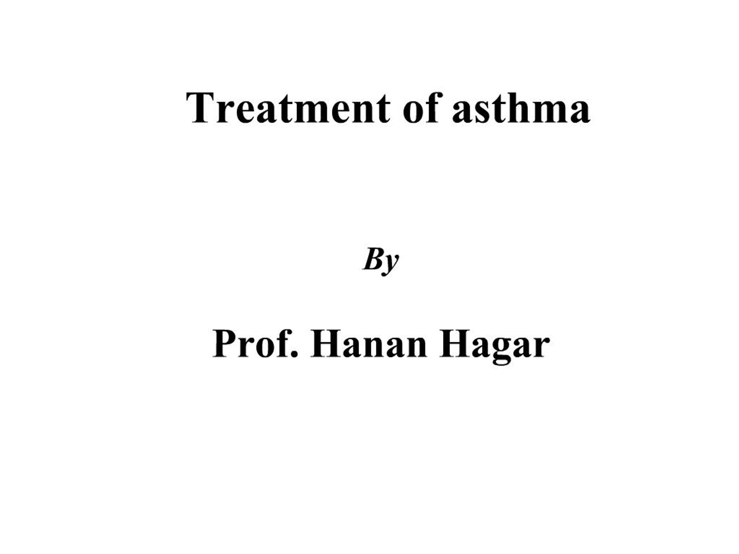PPT - Treatment of asthma PowerPoint Presentation, free download - ID ...