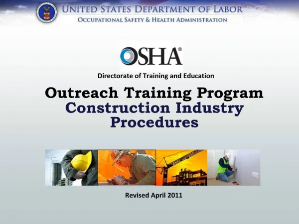 Outreach Training Program Construction Industry Procedures