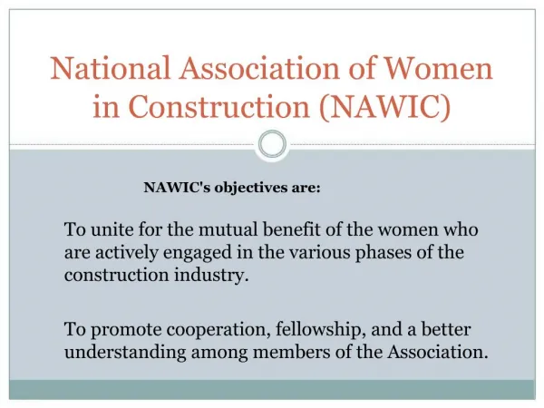 National Association of Women in Construction NAWIC