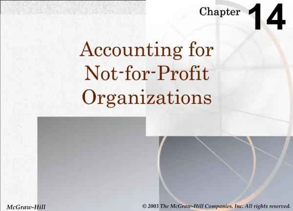 Accounting for Not-for-Profit Organizations