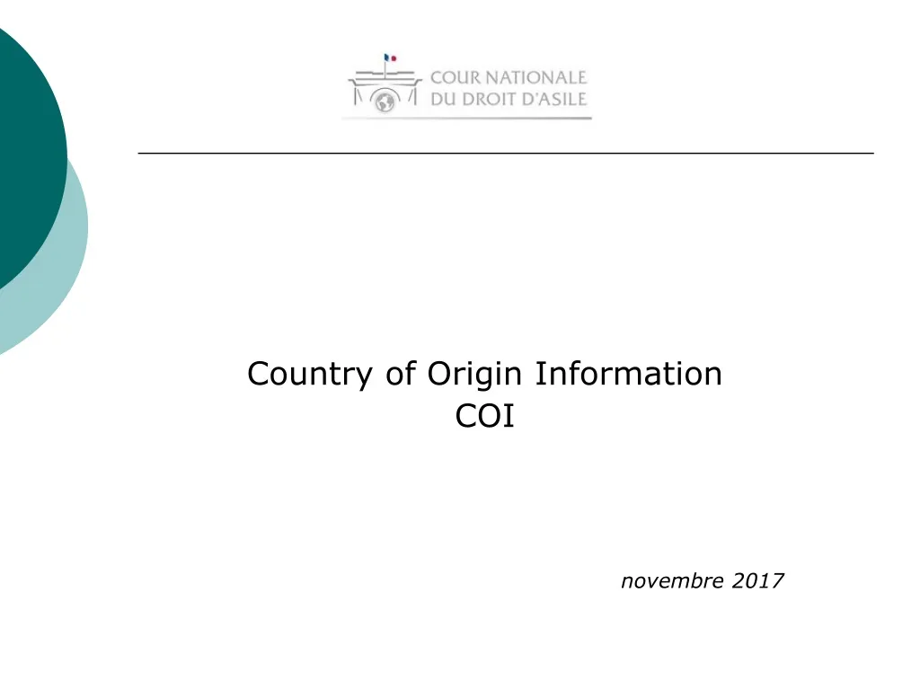 country of origin information coi novembre 2017