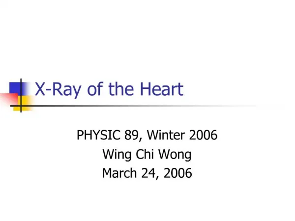 X-Ray of the Heart