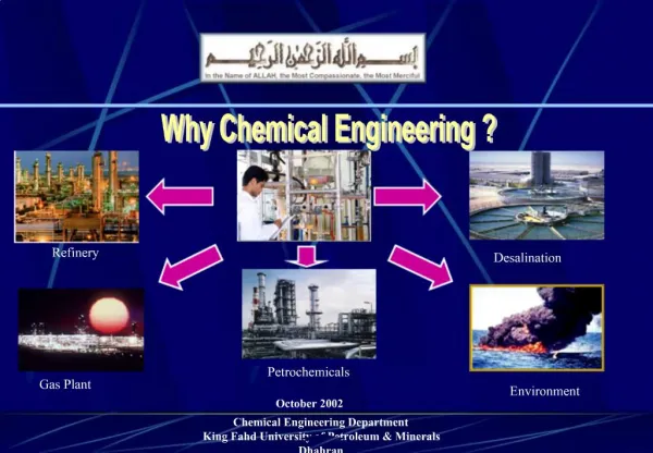 Why Chemical Engineering