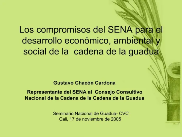 Seminario Nacional de Guadua- CVC Cali, 17 de noviembre de 2005