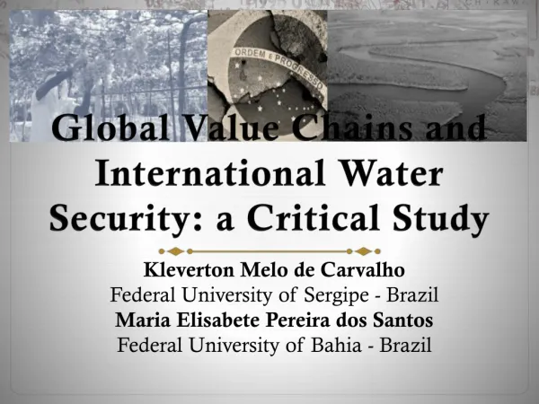 Global Value Chains and International Water Security: a Critical Study