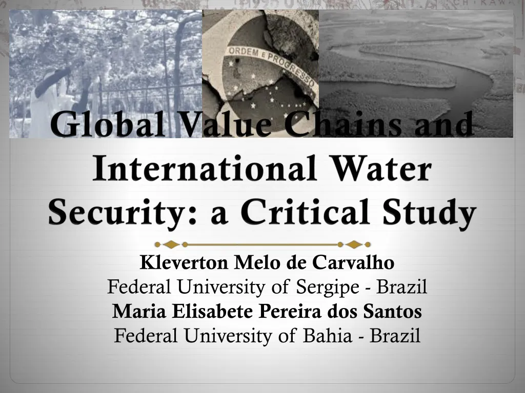 global value chains and international water security a critical study
