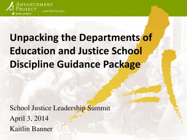 Unpacking the Departments of Education and Justice School Discipline Guidance Package