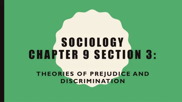 Sociology Chapter 9 Section 3: