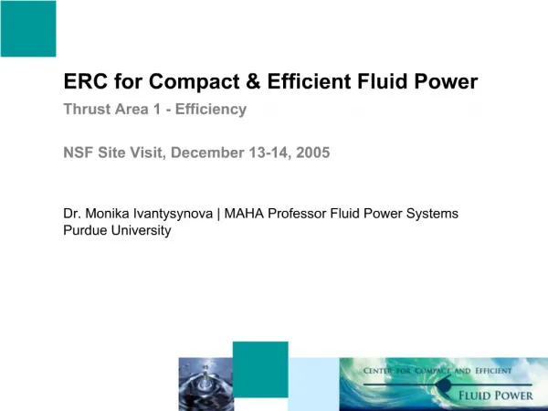 ERC for Compact Efficient Fluid Power