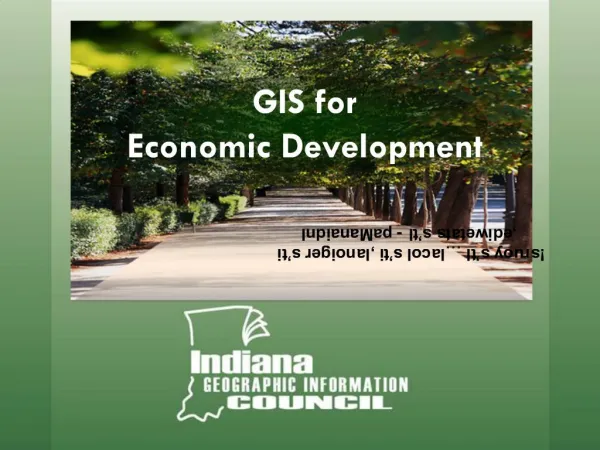 GIS for Economic Development