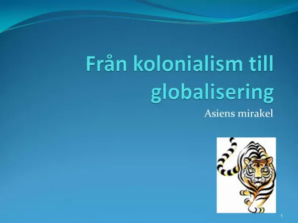 Fr n kolonialism till globalisering