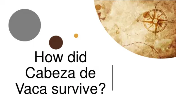 How did Cabeza de V aca survive?