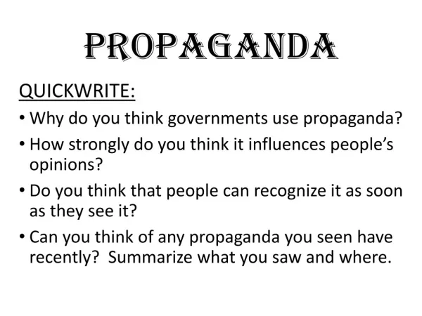 PROPAGANDA