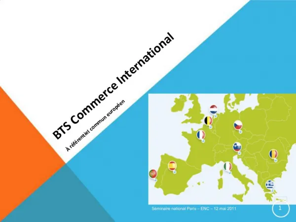 BTS Commerce International r f rentiel commun europ en