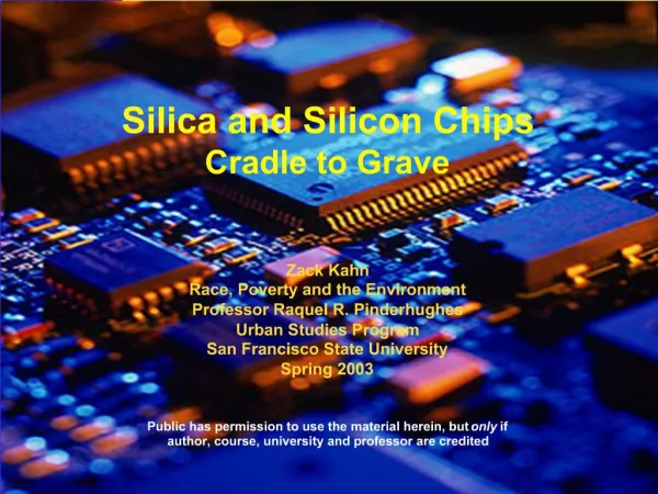 Silica Silicon Chips
