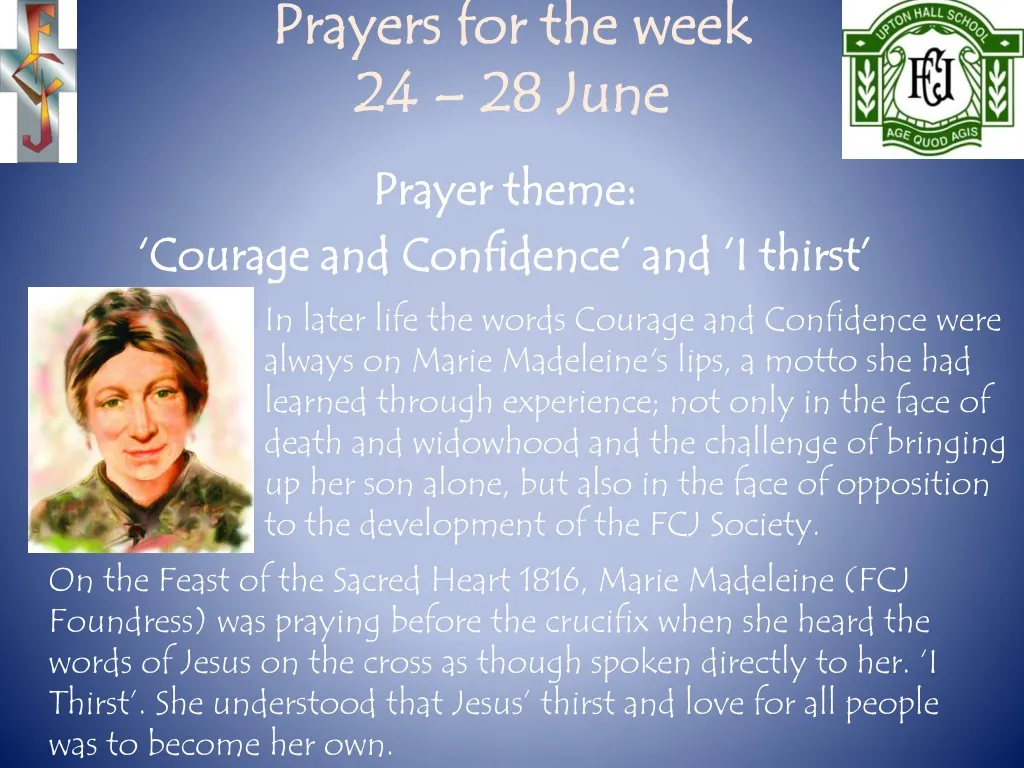prayers for the week 24 28 june