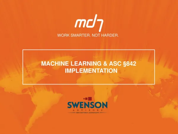 Machine Learning &amp; ASC §842 Implementation