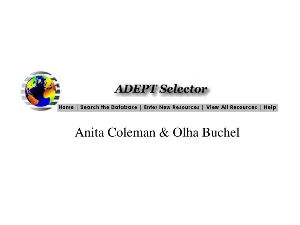 Anita Coleman &amp; Olha Buchel