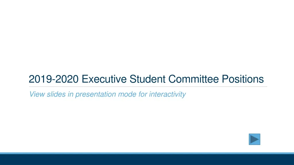 2019 2020 executive student committee positions