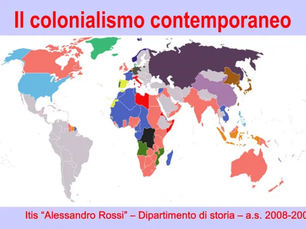 Il colonialismo contemporaneo