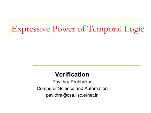 Expressive Power of Temporal Logic