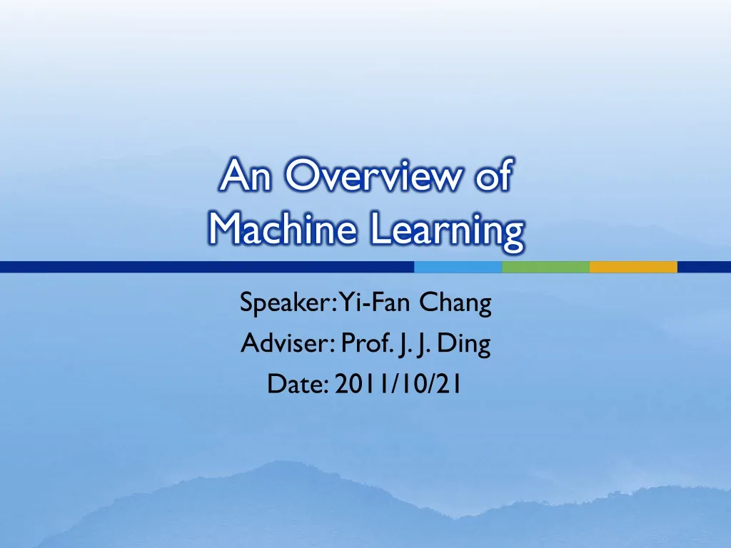 an overview of machine learning