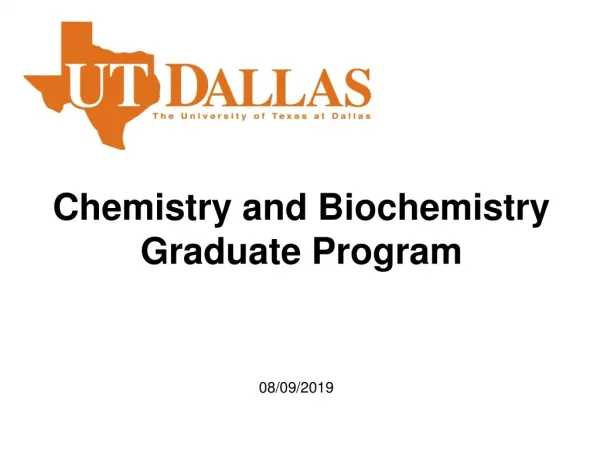Chemistry and Biochemistry Graduate Program