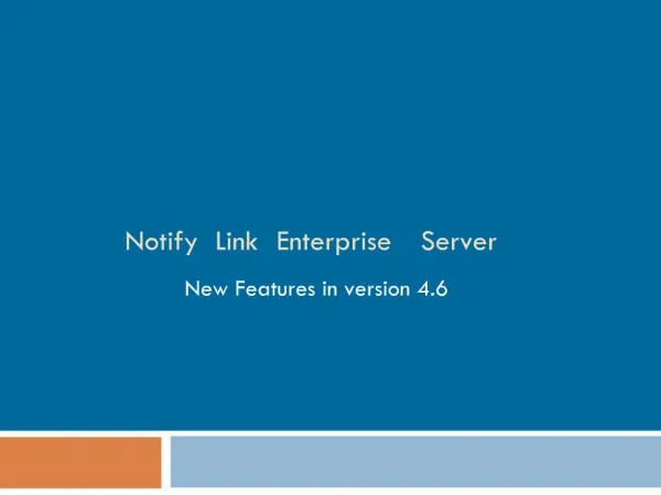 NotifyLink Enterprise Server