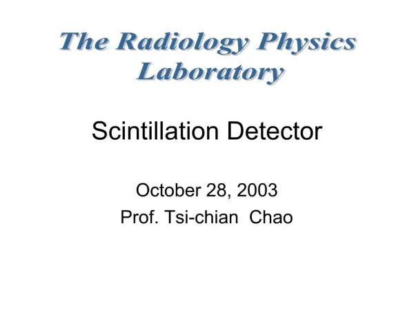 Scintillation Detector