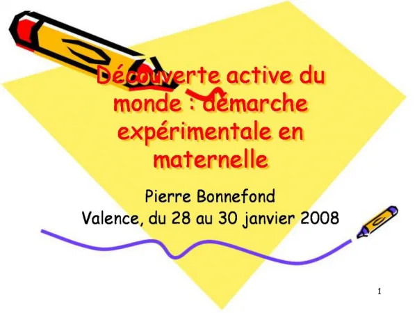 D couverte active du monde : d marche exp rimentale en maternelle