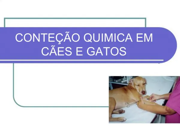 CONTE O QUIMICA EM C ES E GATOS