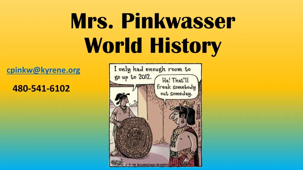 mrs pinkwasser world history
