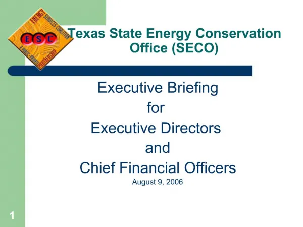 Texas State Energy Conservation Office SECO