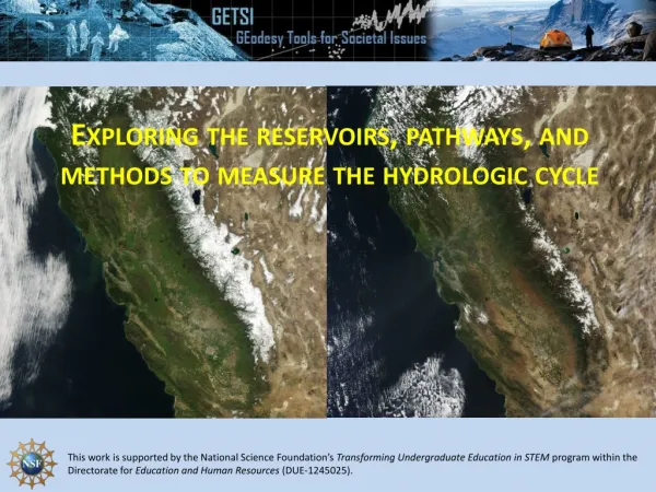 Exploring the reservoirs, pathways, and methods to measure the hydrologic cycle