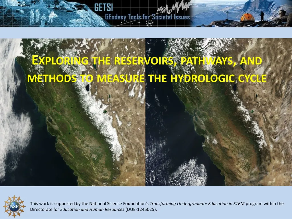 exploring the reservoirs pathways and methods to measure the hydrologic cycle