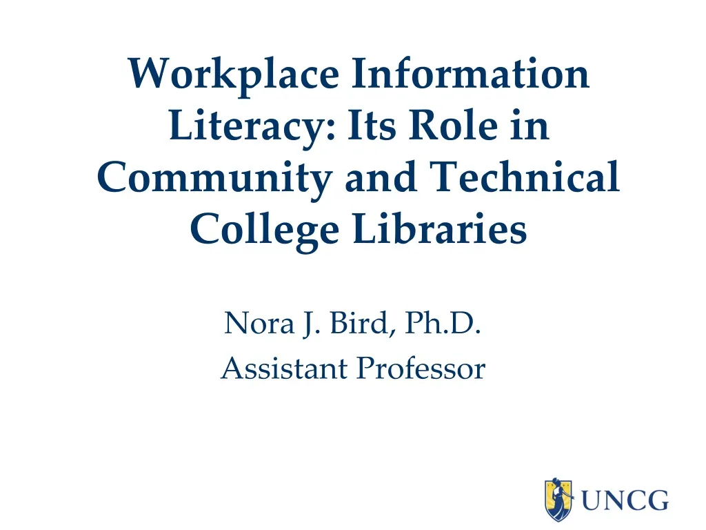 workplace information literacy its role in community and technical college libraries